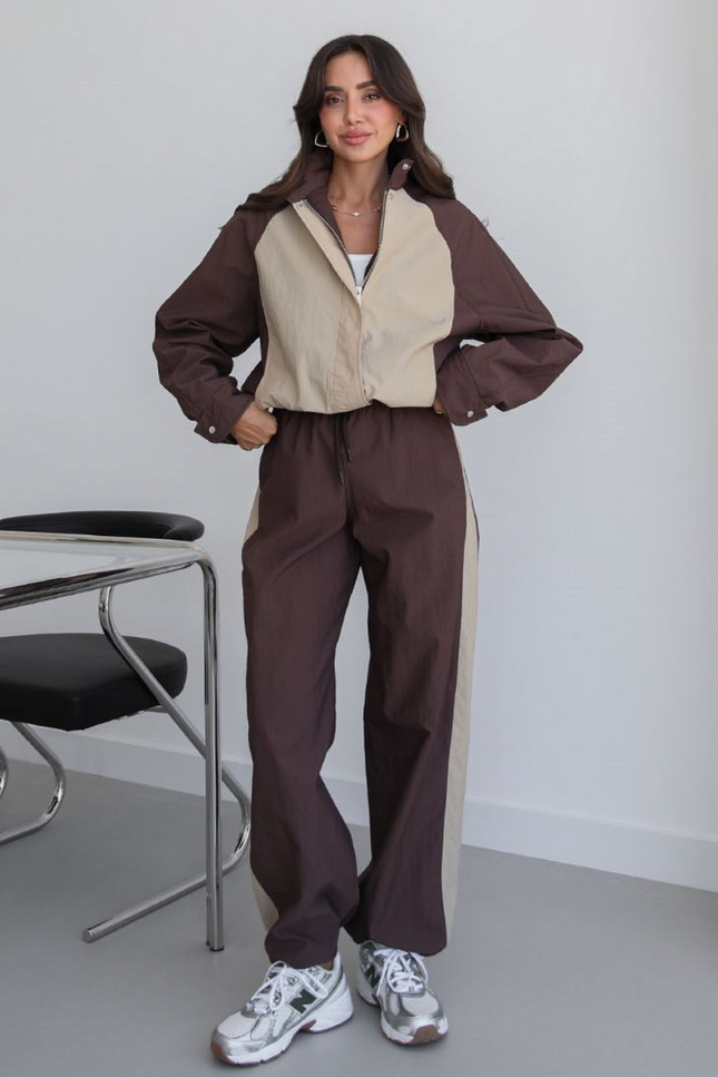 Snap-Button Jacket Trousers Parachute Set