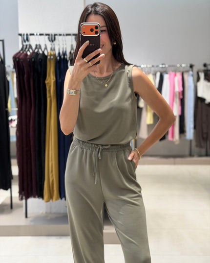 Thick Strap Modal Set - Khaki