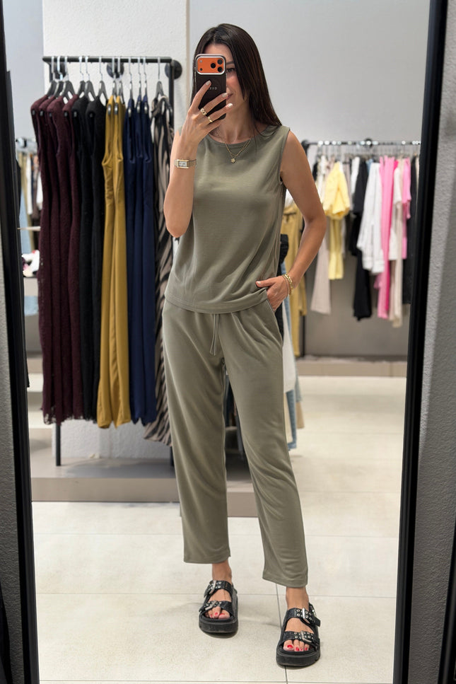 Thick Strap Modal Set - Khaki