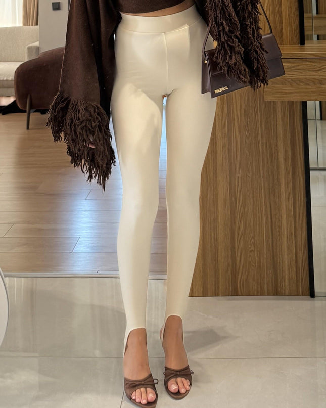 Katanya Ecru Fuzo Shaping Tights for Women - Comfortable, Stylish, Supportive Leggings