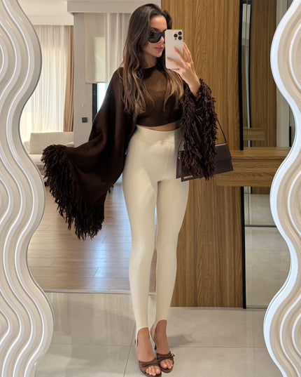 Katanya Ecru Fuzo Shaping Tights for Women - Comfortable, Stylish, Supportive Leggings