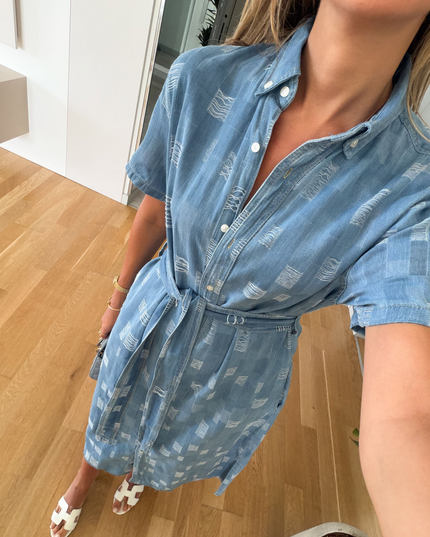 Solena Belted Tencel Dress