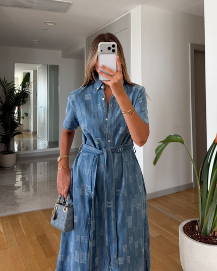 Solena Belted Tencel Dress