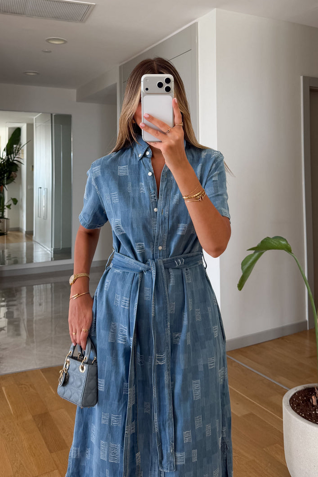 Solena Belted Tencel Dress