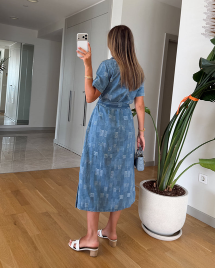 Solena Belted Tencel Dress