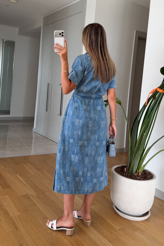 Solena Belted Tencel Dress