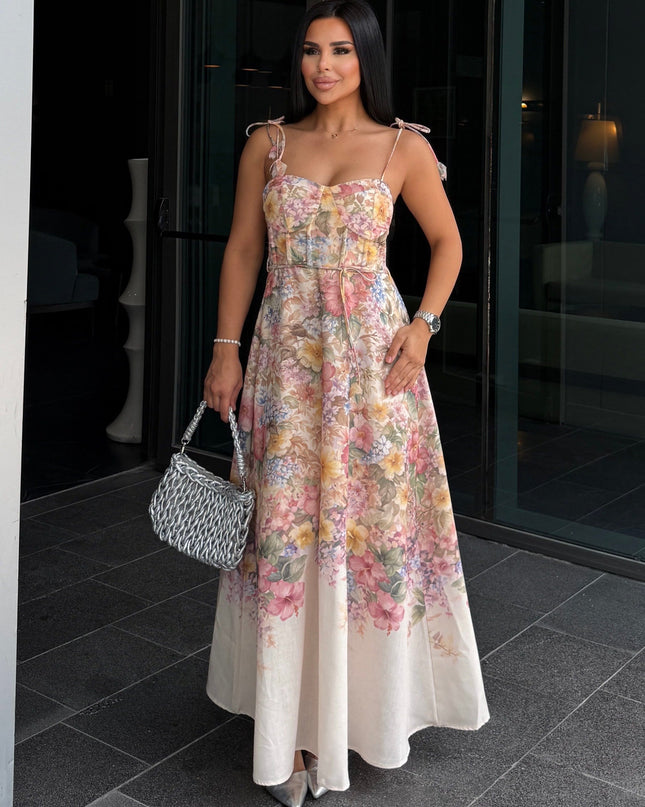 Kyota Floral Patterned Dress - Multicolor