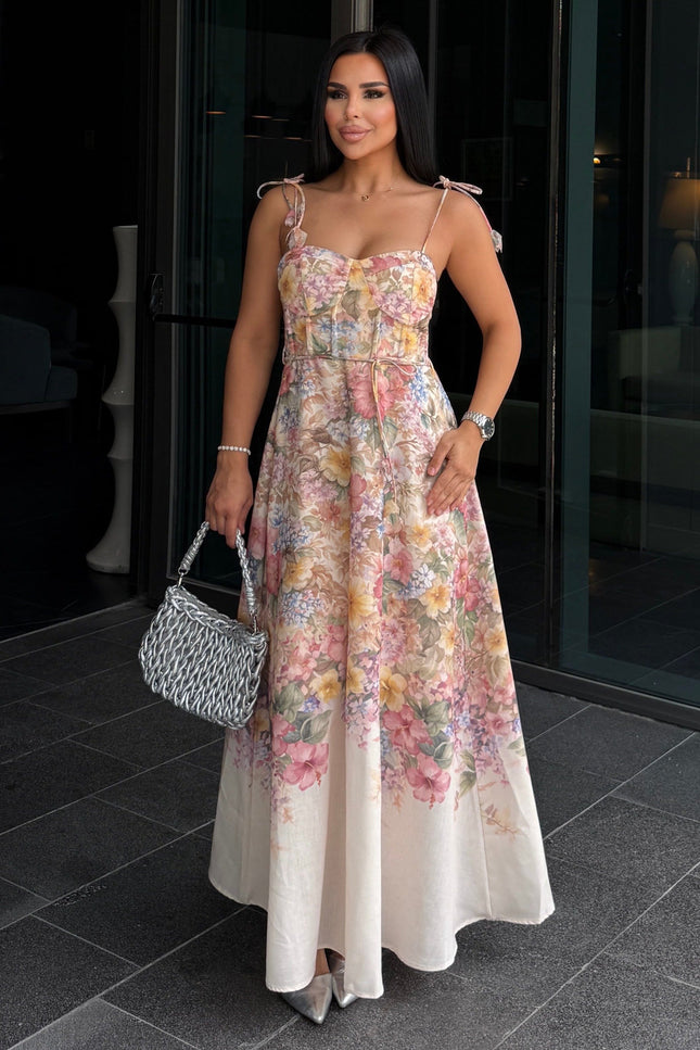 Kyota Floral Patterned Dress - Multicolor
