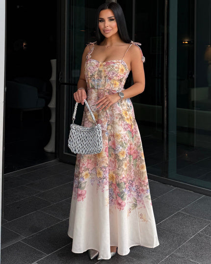 Kyota Floral Patterned Dress - Multicolor