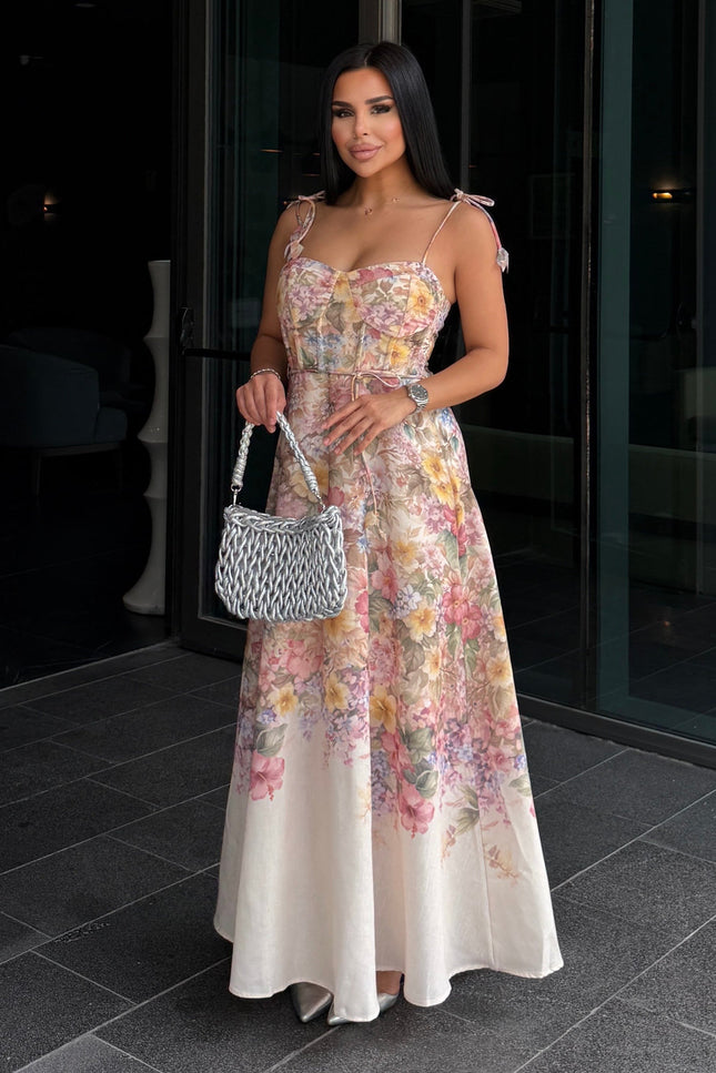 Kyota Floral Patterned Dress - Multicolor