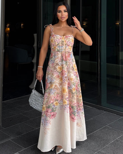 Kyota Floral Patterned Dress - Multicolor