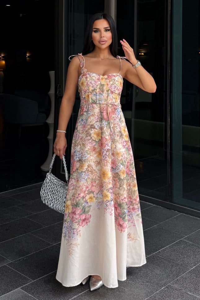 Kyota Floral Patterned Dress - Multicolor