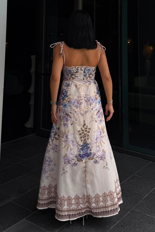 Kyota Floral Patterned Dress - Purple