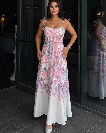 Kyota Floral Patterned Dress - Pink