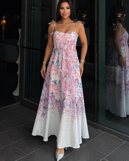 Kyota Floral Patterned Dress - Pink