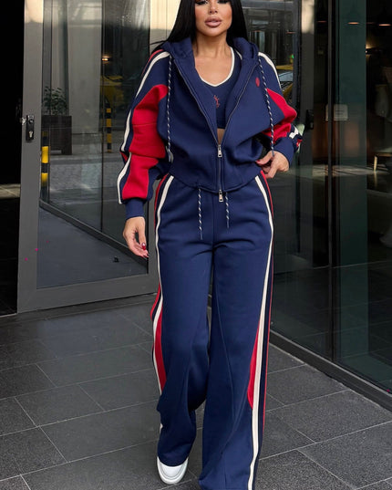 Lenis Three-Piece Sports Set - Navy