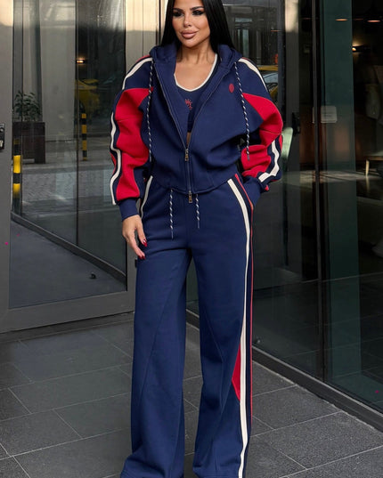 Lenis Three-Piece Sports Set - Navy