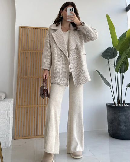 Chic Stone Wool Blend Coat