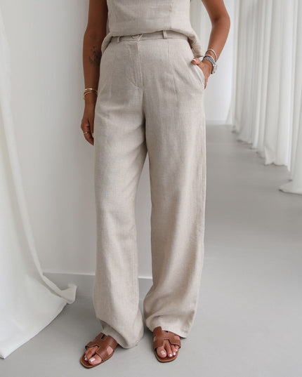 Ceres Raw Linen Set - Natural
