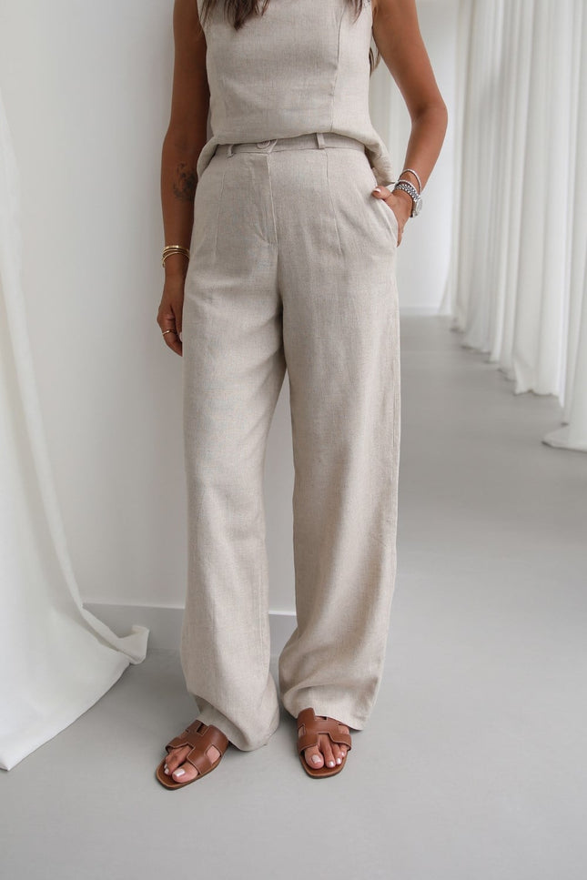 Ceres Raw Linen Set - Natural