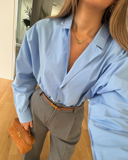 Oclus Poplin Gömlek - Mavi