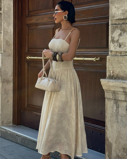 S6Y2040SBOmuzları Boncuklu Pile Detaylı Astarlı Güpür Elbise 2040