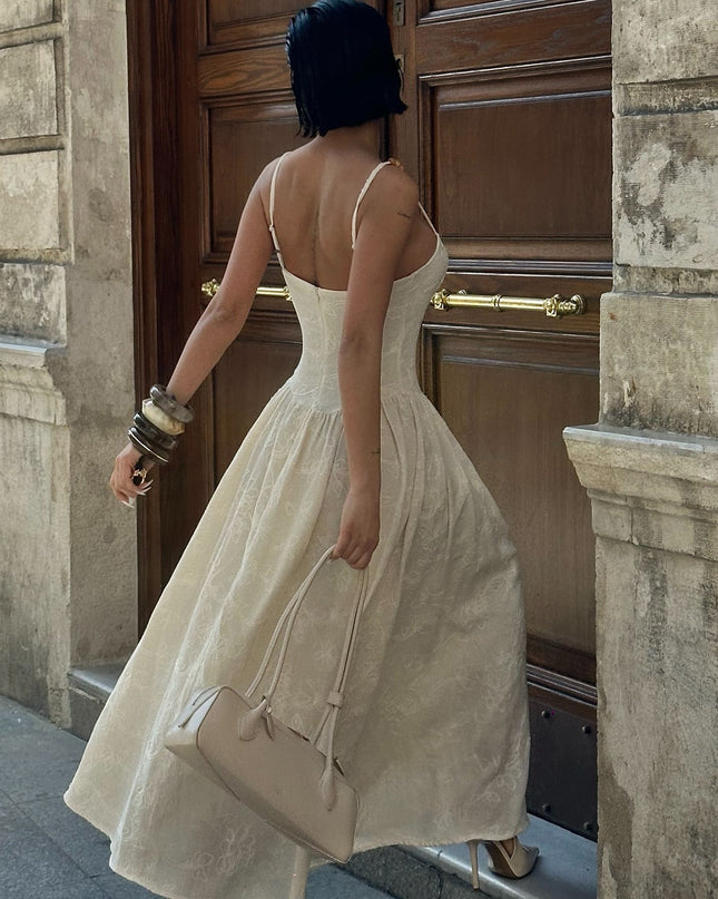 S6Y2040SBOmuzları Boncuklu Pile Detaylı Astarlı Güpür Elbise 2040