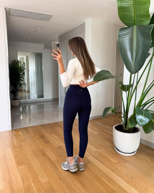 Oys Yüksek Bel Likralı Tayt - Lacivert