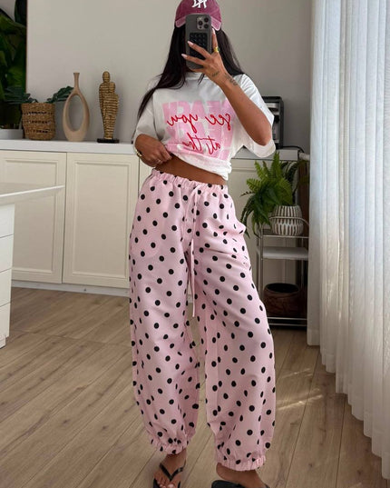 Polka balloon pants