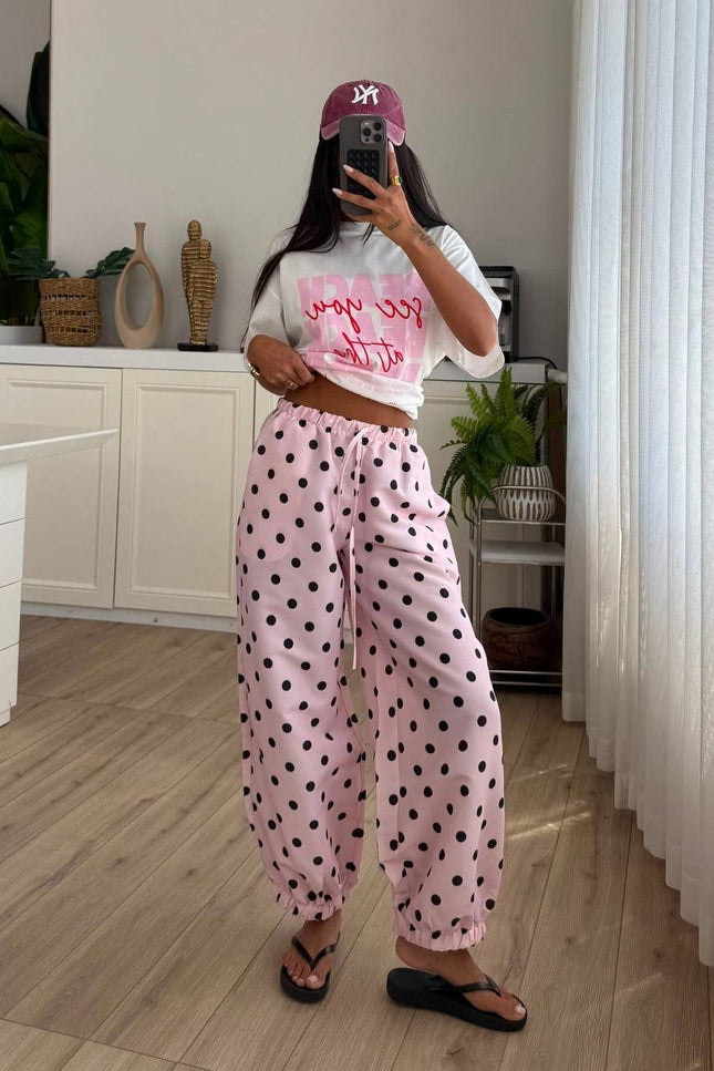Polka balloon pants