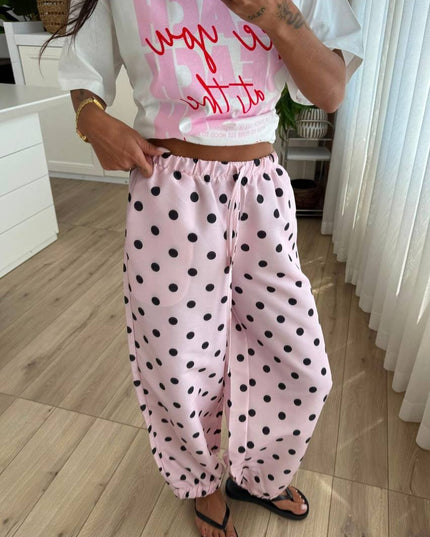 Polka balloon pants