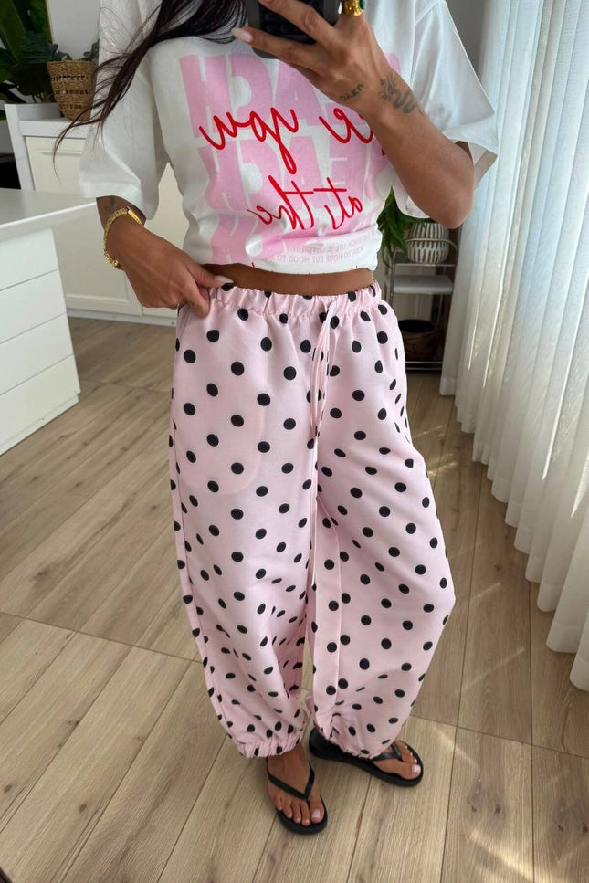 Polka balloon pants