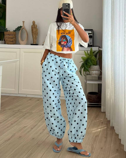 Polka balloon pants