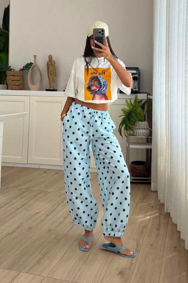 Polka balloon pants