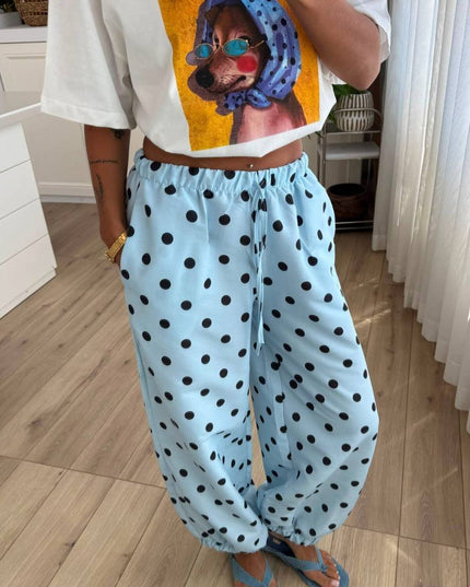 Polka balloon pants