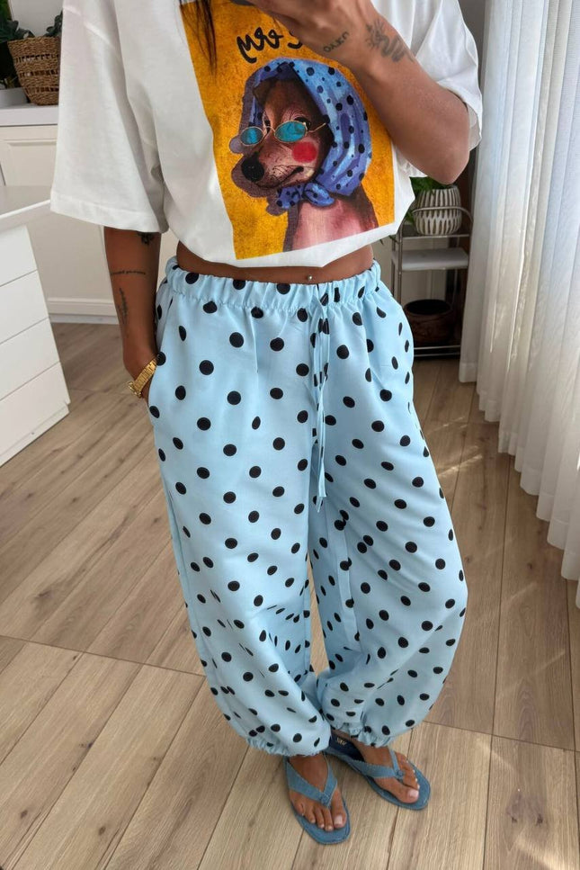 Polka balloon pants