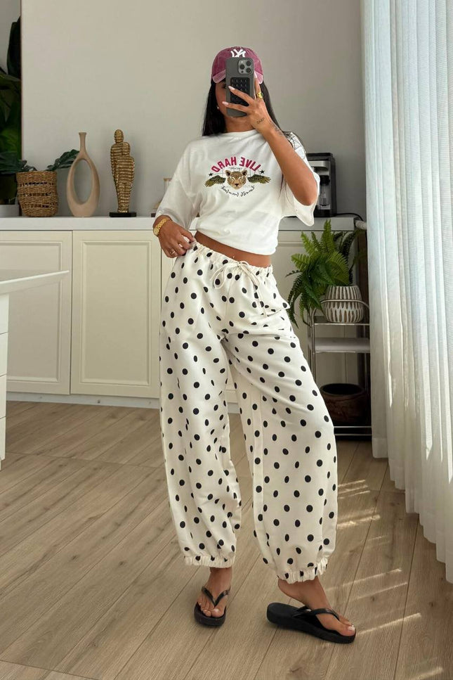 Polka balloon pants