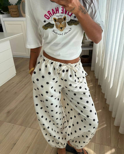 Polka balloon pants