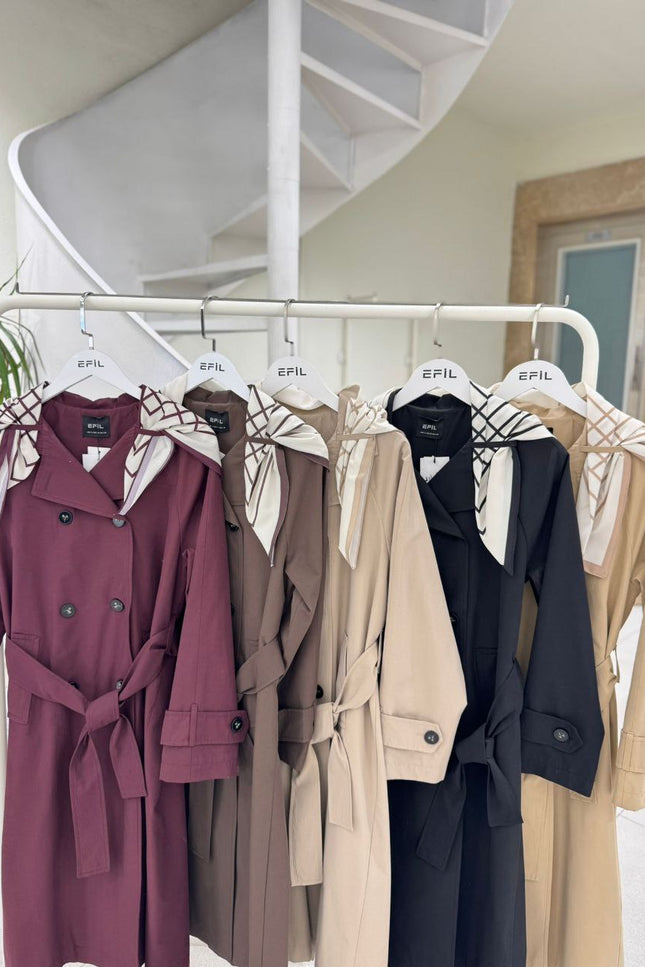 Simabelle Long Trench-Coat