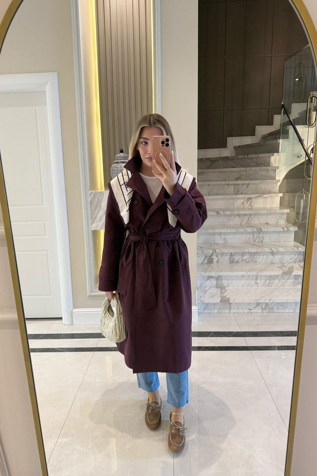 Simabelle Long Trench-Coat