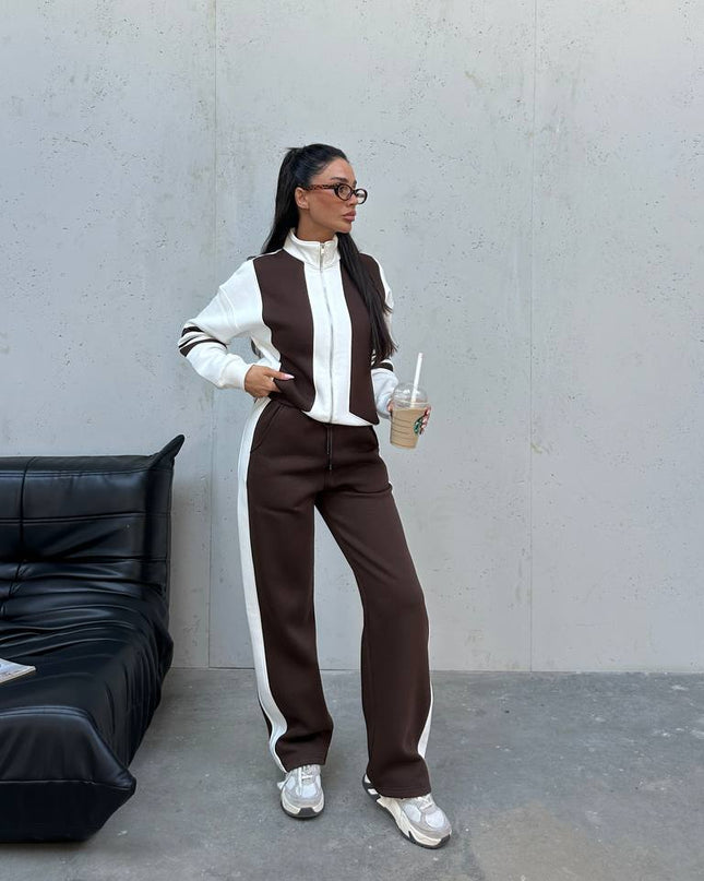 Julia Tracksuit White/Brown