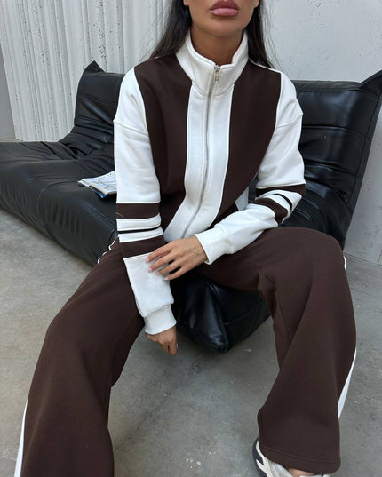 Julia Tracksuit White/Brown