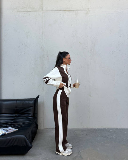 Julia Tracksuit White/Brown