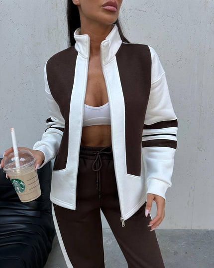 Julia Tracksuit White/Brown