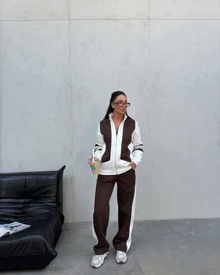 Julia Tracksuit White/Brown