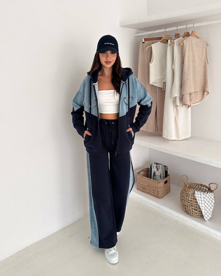 Rima Denim Tracksuit Navy