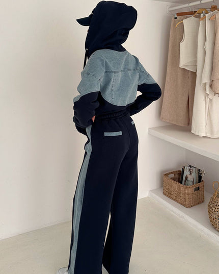 Rima Denim Tracksuit Navy
