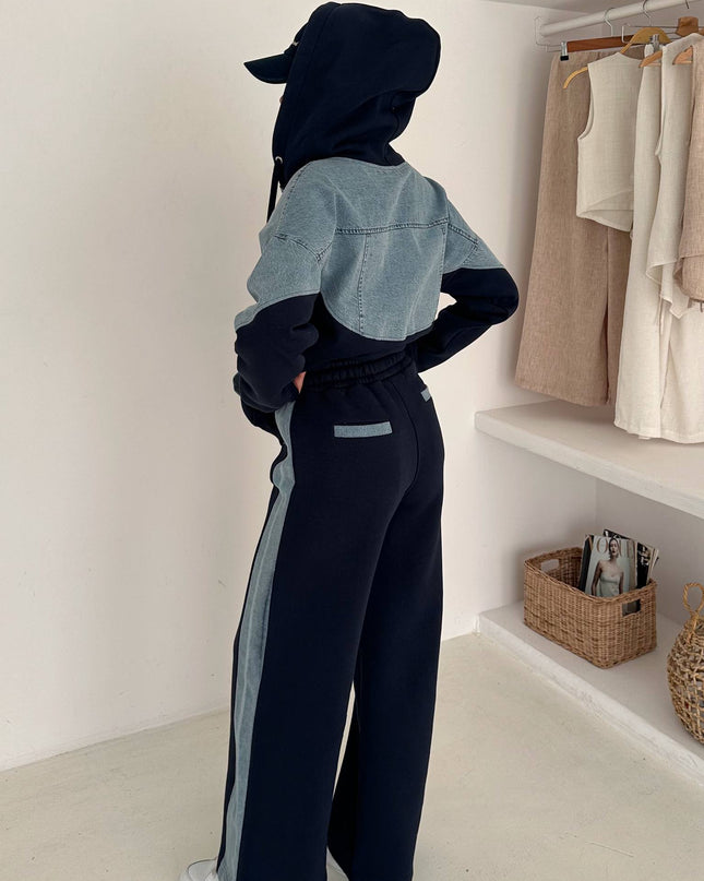 Rima Denim Tracksuit Navy