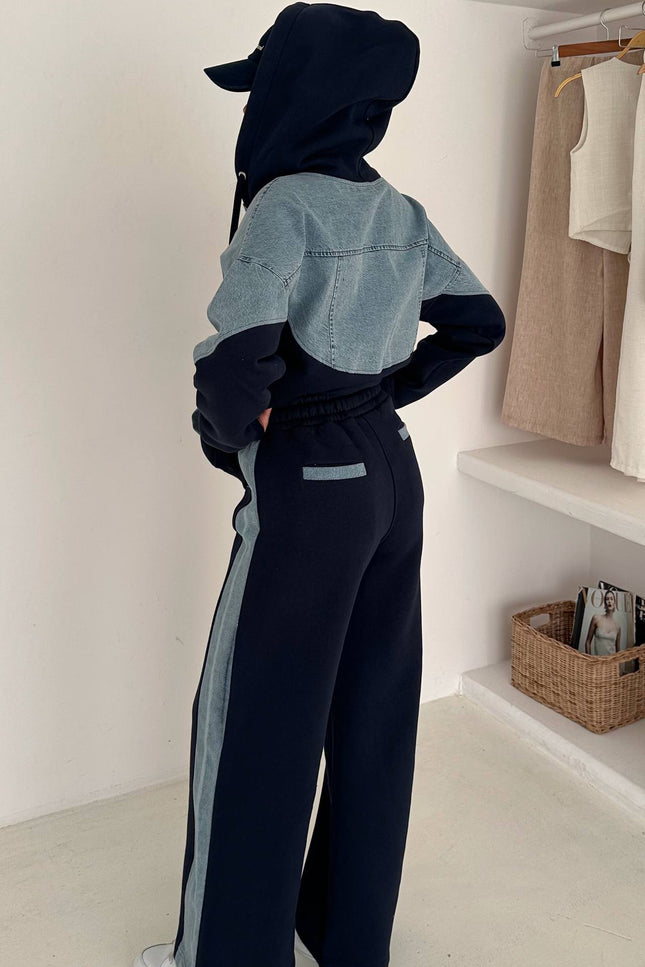 Rima Denim Tracksuit Navy