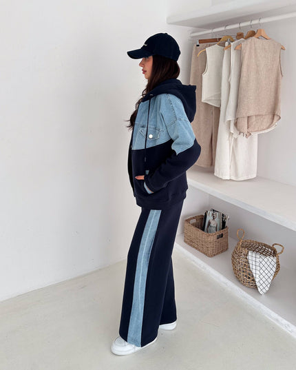 Rima Denim Tracksuit Navy